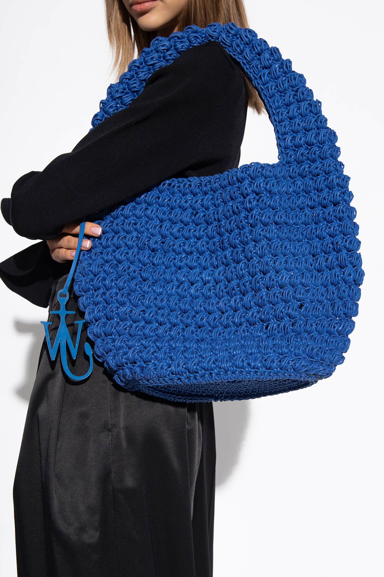 トートバッグ J. W. Anderson Popcorn Basket Bag - Cotton - Blue/White JW Anderson LARGE POPCORN BASKET - TOTE BAG | REVERSIBLE